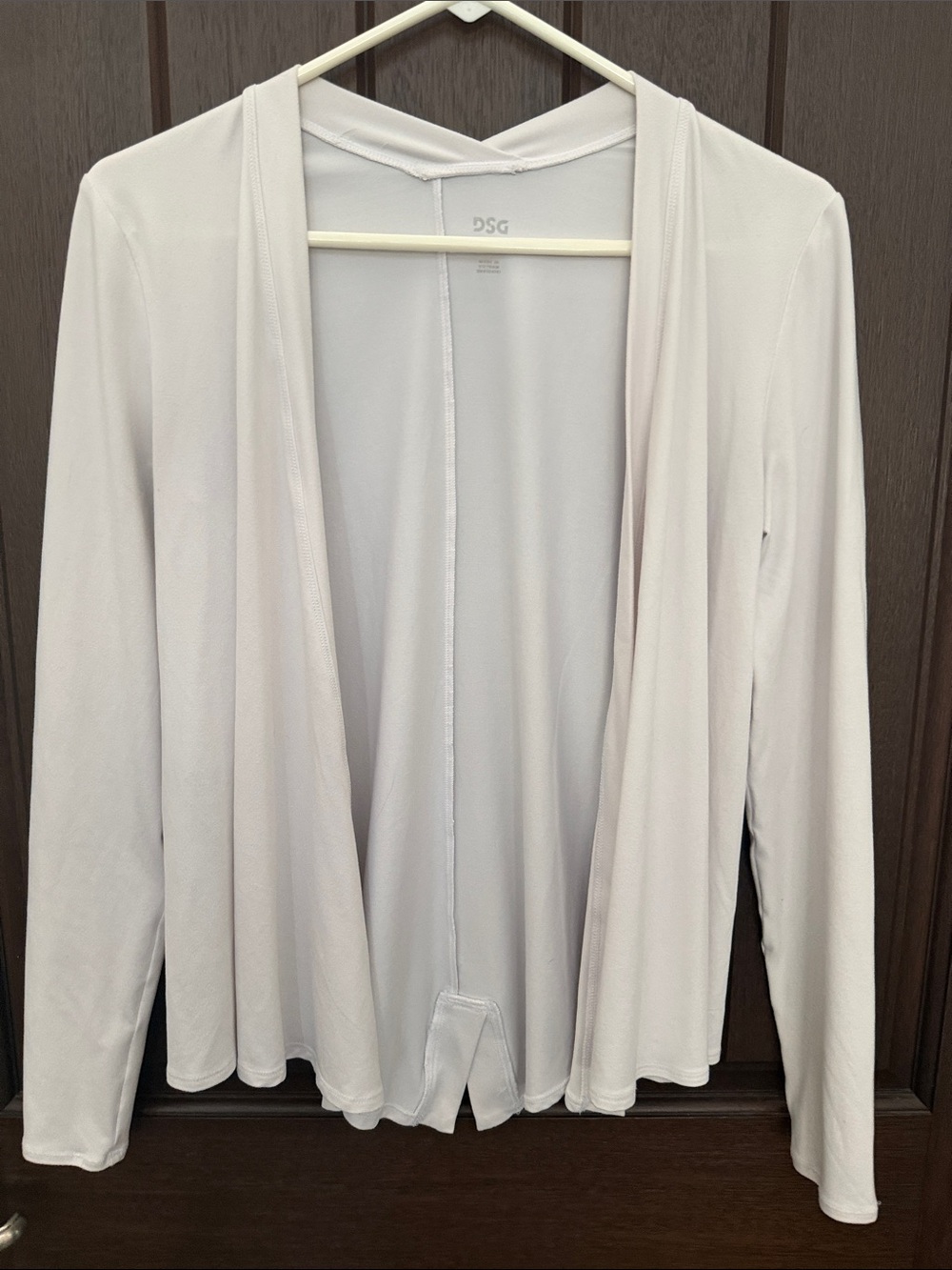 DSG Open-Front Draped Cardigan - Light Beige